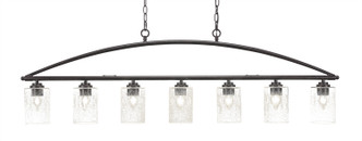 Toltec Lighting - 2437-DG-300 - Seven Light Billiard/Island - Marquise - Dark Granite