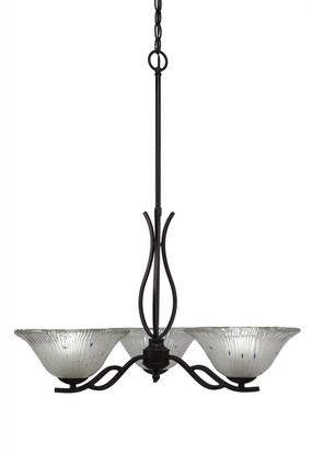 Toltec Lighting - 243-DG-731 - Three Light Chandelier - Revo - Dark Granite