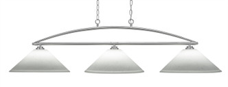 Toltec Lighting - 2453-BN-318 - Three Light Island Pendant - Marquise - Brushed Nickel