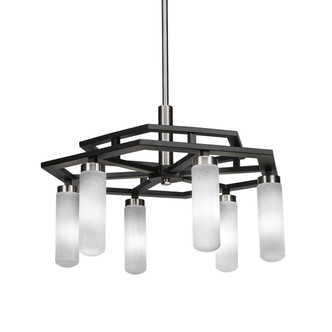 Toltec Lighting - 2506-MBBN-601 - Six Light Chandelier - Salinda - Matte Black & Brushed Nickel
