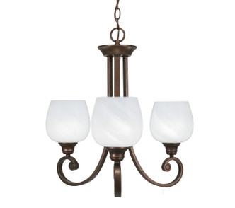 Toltec Lighting - 253-BRZ-4811 - Three Light Chandelier - Curl - Bronze