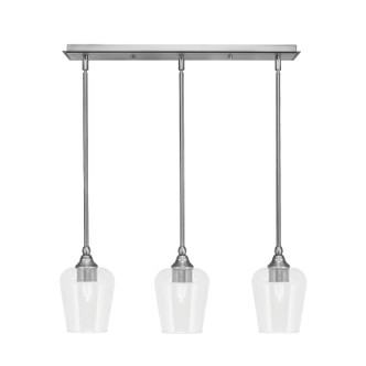 Toltec Lighting - 25-BN-210 - Three Light Linear Pendalier - Stem - Brushed Nickel