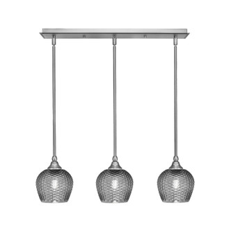 Toltec Lighting - 25-BN-4602 - Three Light Linear Pendalier - Stem - Brushed Nickel