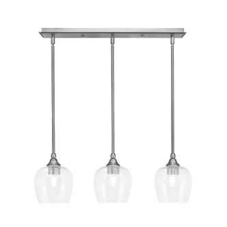 Toltec Lighting - 25-BN-4810 - Three Light Linear Pendalier - Stem - Brushed Nickel