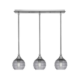Toltec Lighting - 25-BN-5112 - Three Light Linear Pendalier - Stem - Brushed Nickel