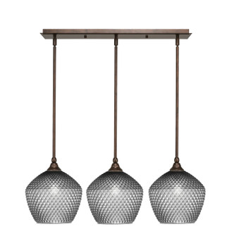 Toltec Lighting - 25-BRZ-4922 - Three Light Linear Pendalier - Stem - Bronze