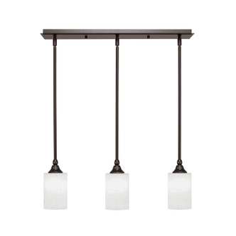 Toltec Lighting - 25-DG-310 - Three Light Linear Pendalier - Stem - Dark Granite
