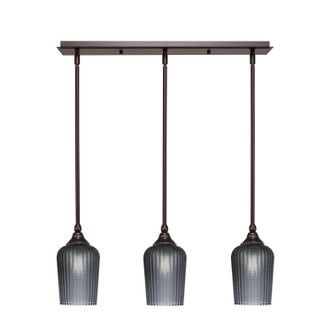Toltec Lighting - 25-DG-4252 - Three Light Linear Pendalier - Stem - Dark Granite