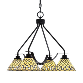 Toltec Lighting - 2604-MB-9415 - Three Light Chandelier - Odyssey - Matte Black