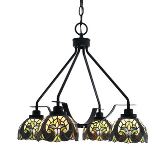 Toltec Lighting - 2604-MB-9945 - Three Light Chandelier - Odyssey - Matte Black