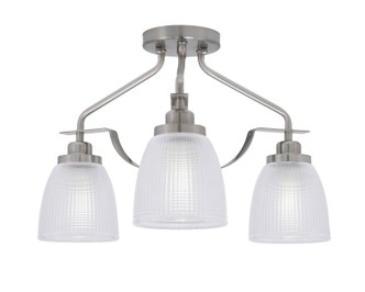 Toltec Lighting - 2607-BN-500 - Three Light Semi-Flush Mount - Odyssey - Brushed Nickel