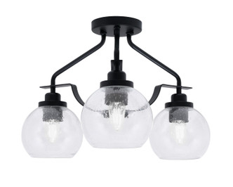 Toltec Lighting - 2607-MB-4100 - Three Light Semi-Flush Mount - Odyssey - Matte Black