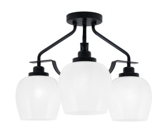 Toltec Lighting - 2607-MB-4811 - Three Light Semi-Flush Mount - Odyssey - Matte Black
