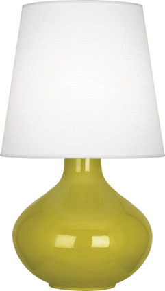 Robert Abbey - CI993 - One Light Table Lamp - June - Citron Glazed Ceramic