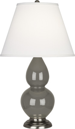 Robert Abbey - CR12X - One Light Accent Lamp - Small Double Gourd - Ash Glazed Ceramic w/Antique Silvered Robert Abbey - CR12X - One Light Accent Lamp - Small Double Gourd - Ash Glazed Ceramic w/Antique Silvered