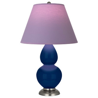 Robert Abbey - CT12L - One Light Accent Lamp - Small Double Gourd - Cobalt Glazed Ceramic w/Antique Silver
