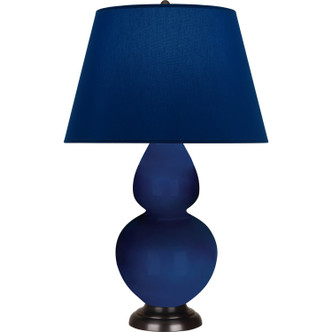 Robert Abbey - CT21N - One Light Table Lamp - Double Gourd - Cobalt Glazed Ceramic w/Deep Patina Bronze