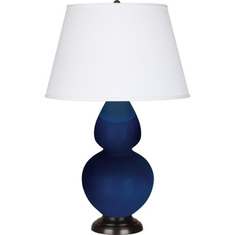 Robert Abbey - CT21X - One Light Table Lamp - Double Gourd - Cobalt Glazed Ceramic w/Deep Patina Bronze