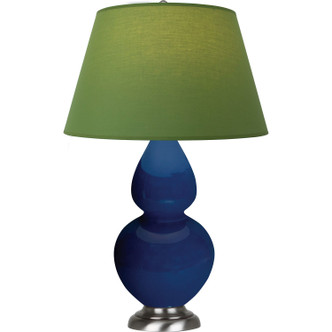 Robert Abbey - CT22G - One Light Table Lamp - Double Gourd - Cobalt Glazed Ceramic w/Antique Silver