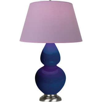 Robert Abbey - CT22L - One Light Table Lamp - Double Gourd - Cobalt Glazed Ceramic w/Antique Silver