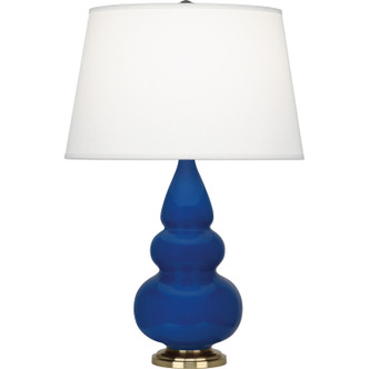 Robert Abbey - CT30X - One Light Accent Lamp - Small Triple Gourd - Cobalt Glazed Ceramic w/Antique Natural Brass