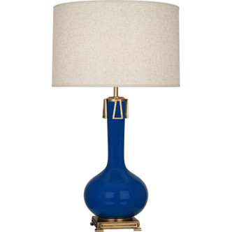Robert Abbey - CT992 - One Light Table Lamp - Athena - Cobalt Glazed Ceramic w/Aged Brass