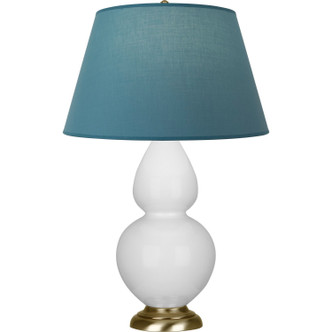 Robert Abbey - DY20B - One Light Table Lamp - Double Gourd - Daisy Glazed Ceramic w/Antique Natural Brass