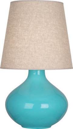 Robert Abbey - EB991 - One Light Table Lamp - June - Egg Blue Glazed Ceramic