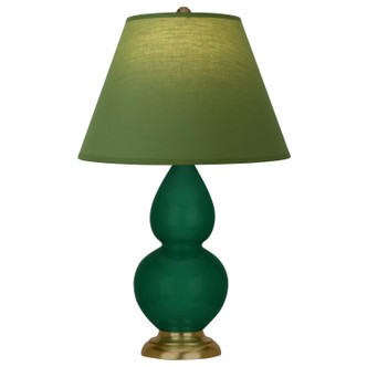 Robert Abbey - JU10G - One Light Accent Lamp - Small Double Gourd - Jungle Glazed Ceramic w/Antique Natural Brass