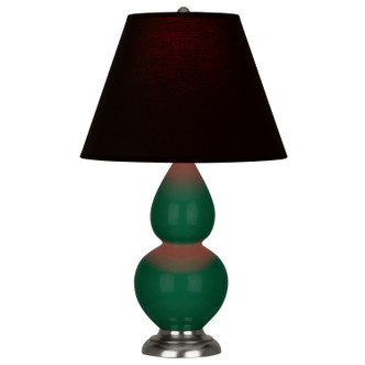 Robert Abbey - JU12K - One Light Accent Lamp - Small Double Gourd - Jungle Glazed Ceramic w/Antique Silver