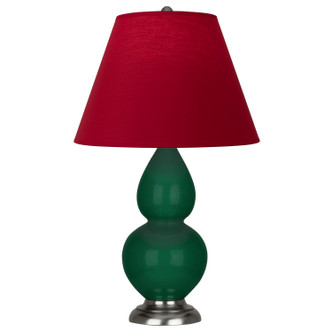 Robert Abbey - JU12R - One Light Accent Lamp - Small Double Gourd - Jungle Glazed Ceramic w/Antique Silver