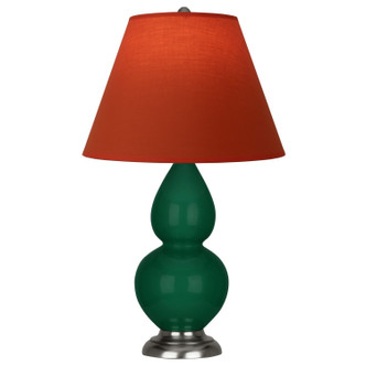 Robert Abbey - JU12T - One Light Accent Lamp - Small Double Gourd - Jungle Glazed Ceramic w/Antique Silver