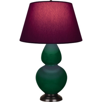Robert Abbey - JU21P - One Light Table Lamp - Double Gourd - Jungle Glazed Ceramic w/Deep Patina Bronze
