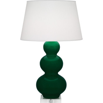 Robert Abbey - JU43X - One Light Table Lamp - Triple Gourd - Jungle Glazed Ceramic w/Lucite