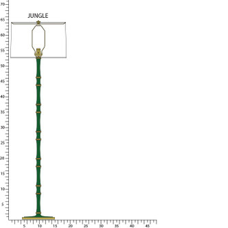 Robert Abbey - JU73 - One Light Floor Lamp - Kane - Jungle w/Modern Brass