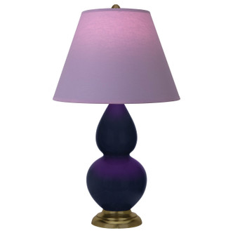 Robert Abbey - MB10L - One Light Accent Lamp - Small Double Gourd - Midnight Blue Glazed Ceramic w/Antique Natural Brass