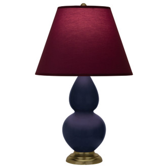 Robert Abbey - MB10P - One Light Accent Lamp - Small Double Gourd - Midnight Blue Glazed Ceramic w/Antique Natural Brass