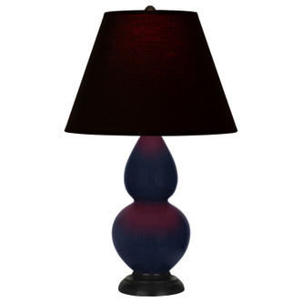 Robert Abbey - MB11K - One Light Accent Lamp - Small Double Gourd - Midnight Blue Glazed Ceramic w/Deep Patina Bronze