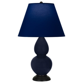 Robert Abbey - MB11N - One Light Accent Lamp - Small Double Gourd - Midnight Blue Glazed Ceramic w/Deep Patina Bronze