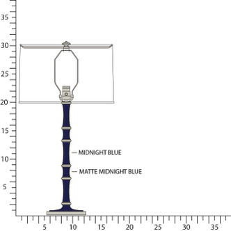 Robert Abbey - MB72MMB - One Light Table Lamp - Kane - Midnight Blue/Matte Midnight Blue w/Polished Nickel