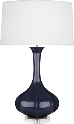 Robert Abbey - MB996 - One Light Table Lamp - Pike - Midnight Blue Glazed Ceramic Lucite