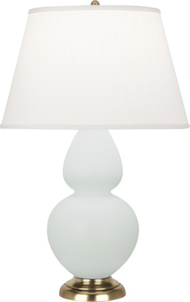 Robert Abbey - MCL55 - One Light Table Lamp - Double Gourd - Matte Celadon Glazed Ceramic w/Antique Natural Brass