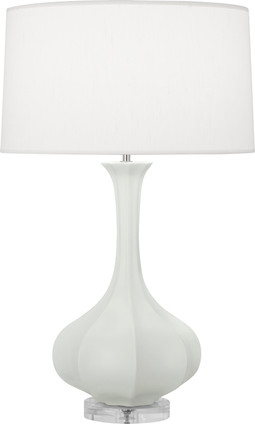 Robert Abbey - MCL96 - One Light Table Lamp - Pike - Matte Celadon Glazed Ceramic w/Lucite