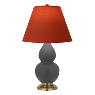 Robert Abbey - MCR50T - One Light Accent Lamp - Small Double Gourd - Matte Ash Glazed Ceramic w/Antique Natural Brass