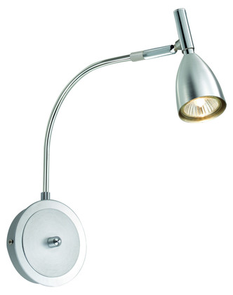 Eglo USA - 88361A - One Light Wall Sconce - Halva 1 - Brushed Aluminum & Chrome