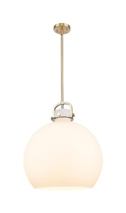 Innovations - 410-1SL-CB-G410-18WH - One Light Pendant - Downtown Urban - Champagne Bronze