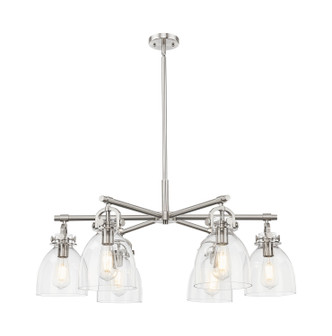 Innovations - 410-6CR-SN-G412-7CL - Six Light Chandelier - Downtown Urban - Satin Nickel