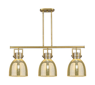 Innovations - 411-3I-BB-G412-10ME - Three Light Island Pendant - Downtown Urban - Brushed Brass