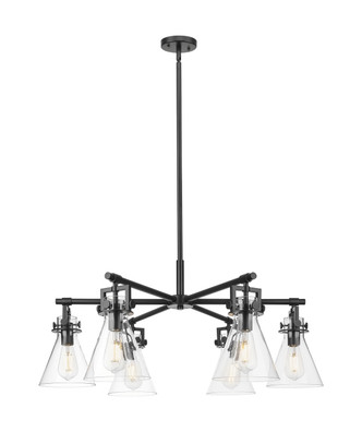Innovations - 411-6CR-BK-G411-7CL - Six Light Chandelier - Downtown Urban - Matte Black