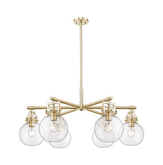 Innovations - 411-6CR-CB-G410-7CL - Six Light Chandelier - Downtown Urban - Champagne Bronze